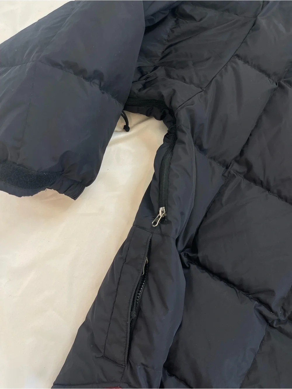 Vintage Burton Snowboards Black Down Filled Quilted Ski Jacket Coat Size Large